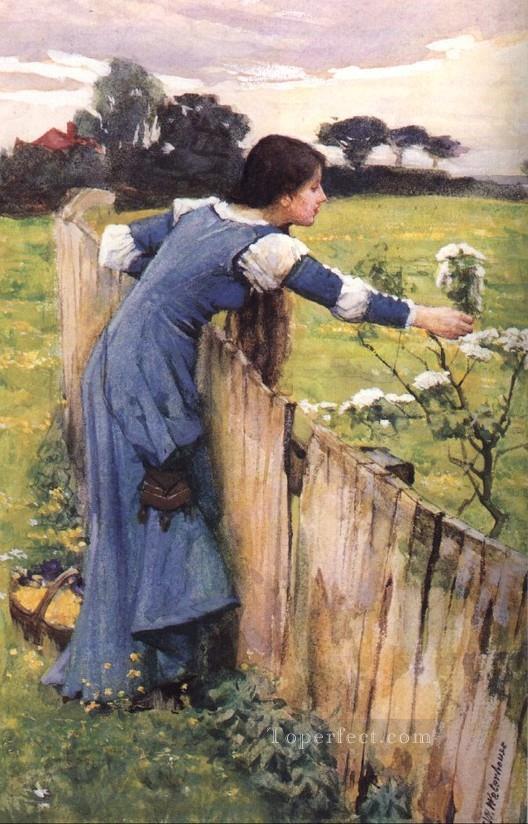 El recolector de flores JW Mujer griega John William Waterhouse Pintura al óleo